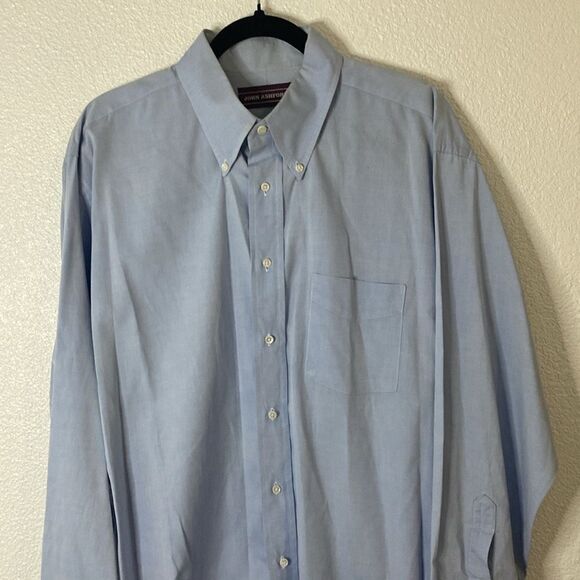 John Ashford- Light blue button up dress shirt- Size 17.5 34 - Picture 2 of 6